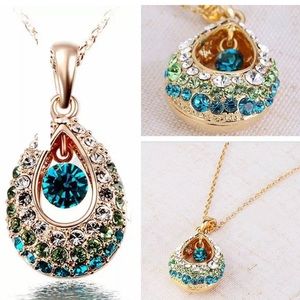 18k gold teardrop necklace